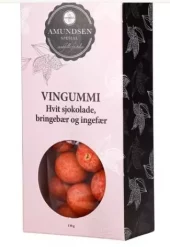 Vingummi med hvit sjokolade