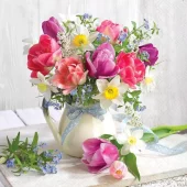 Serviett Fresh Spring flowers lunsj