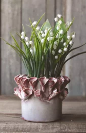 Potte blomst keramikk 16x12cm
