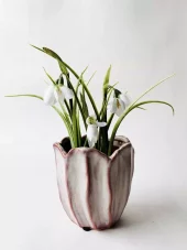 Potte blomst keramikk 11x11 cm