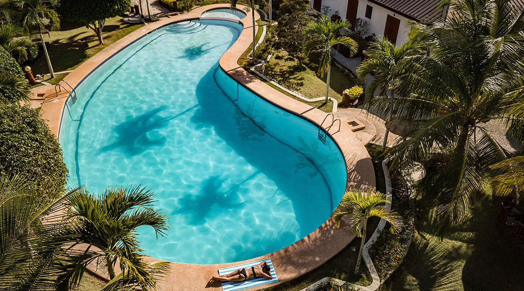 arial view of pool kasai village
