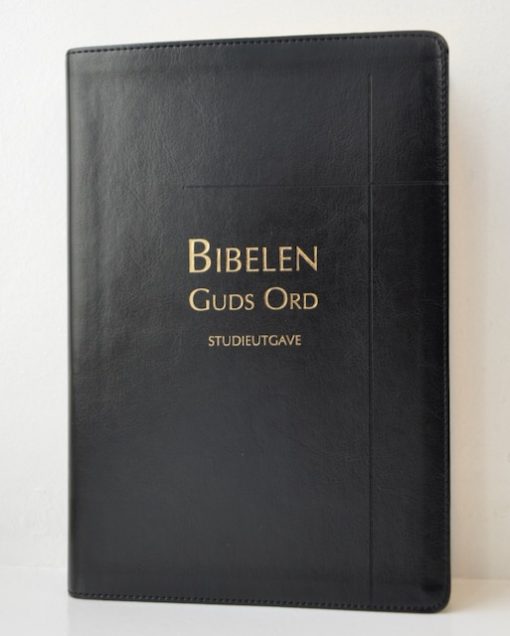 Bibelen Guds Ord Studieutgave/sort kunstskinn/reg