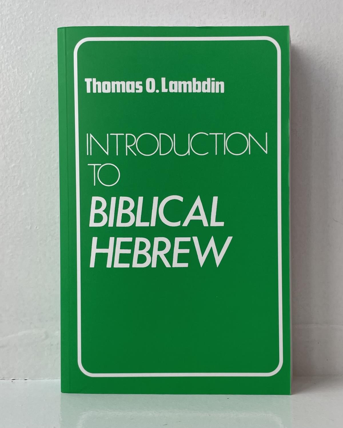 Introduction to Biblical Hebrew