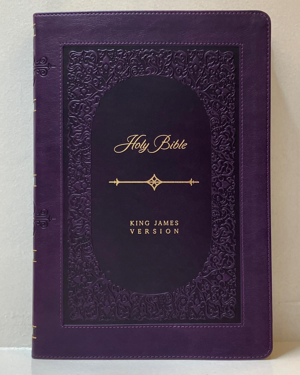 KJV Storskrift Thinline Purple Leathersoft