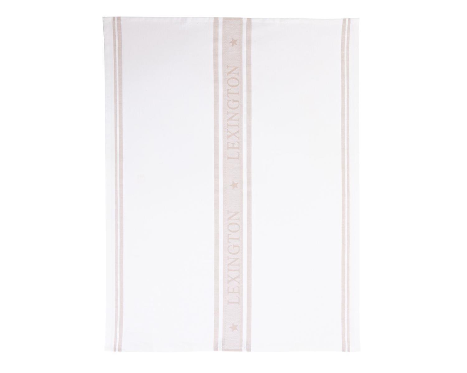Star kitchen towel, WHITE/BEIGE