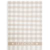 Icons  checked kitchen towel  beige/white