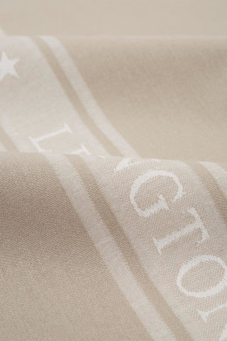 Icons cotton jaquard star kitchen towel, beige/white