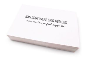 KAN GODT VÆRE ENIG MED DEG 5X15CM