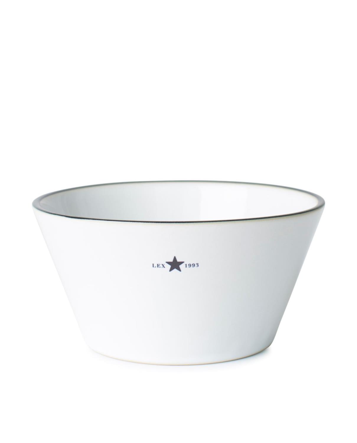 Stoneware bowl WHITE/BLUE