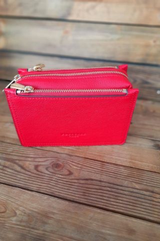 COWHIDE LEATHER CROSSBODY-ROUGE