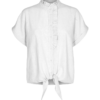 FQLAVA SHIRT TIE-FRILL BRILLIANT WHITE