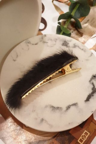 MINK HAIR CLIP SMALL-CHARCOAL(1133)