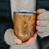 Teakwood tumbler mug with handle 350 ml