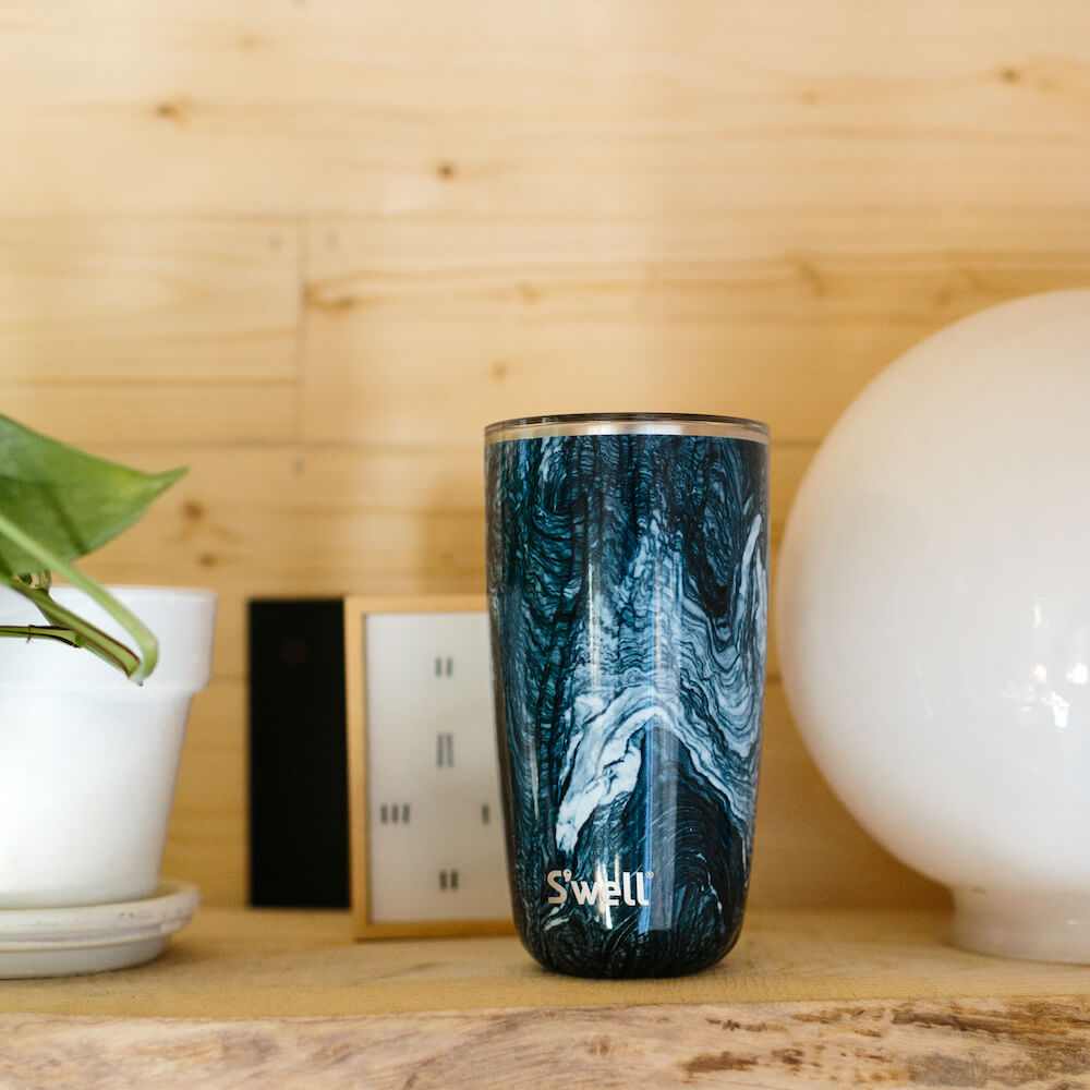 Azurite marble tumbler with lid 530ml