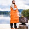 OUT&ABOUT - dunpledd by norsk dun, orange.