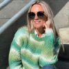 Kadera knit pullover green/chalk melange