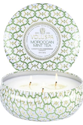 Moroccan Mint Tea 3 Wick Tin Candle,