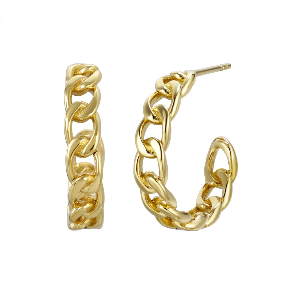 Chain Hoop Earring Gold