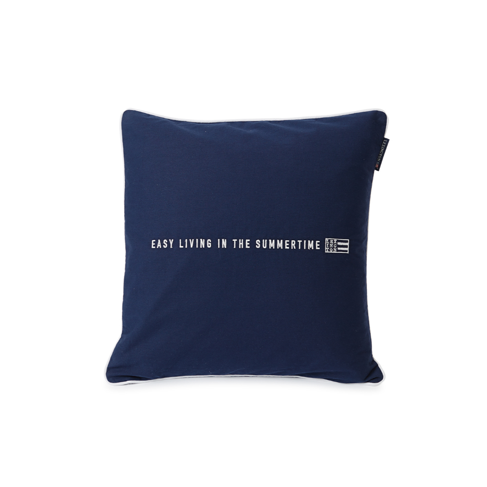 Easy Living Cotton Twill Pillow Cover, Navy.