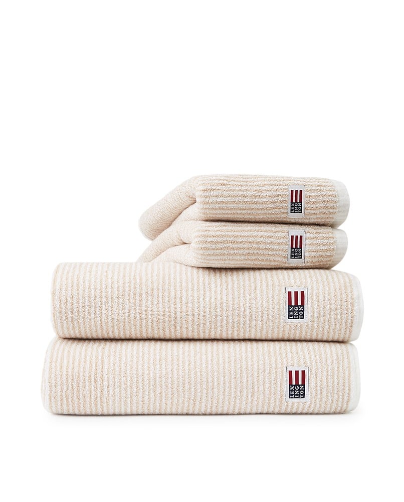 Original towel white/tan striped, 30*50