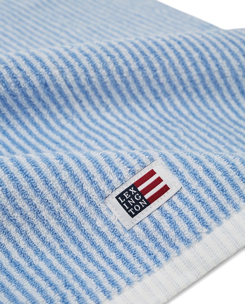 Original towel white blue/strped 30*50