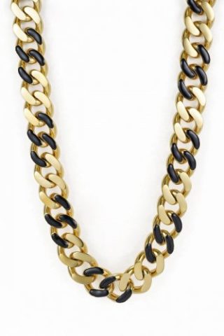 Riviera reversible necklace black/gold