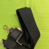 Plain cotton canvas woven strap black