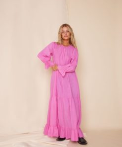 Muse solid dress, strong pink