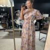 Kasorita maxi dress beige/pink/orange