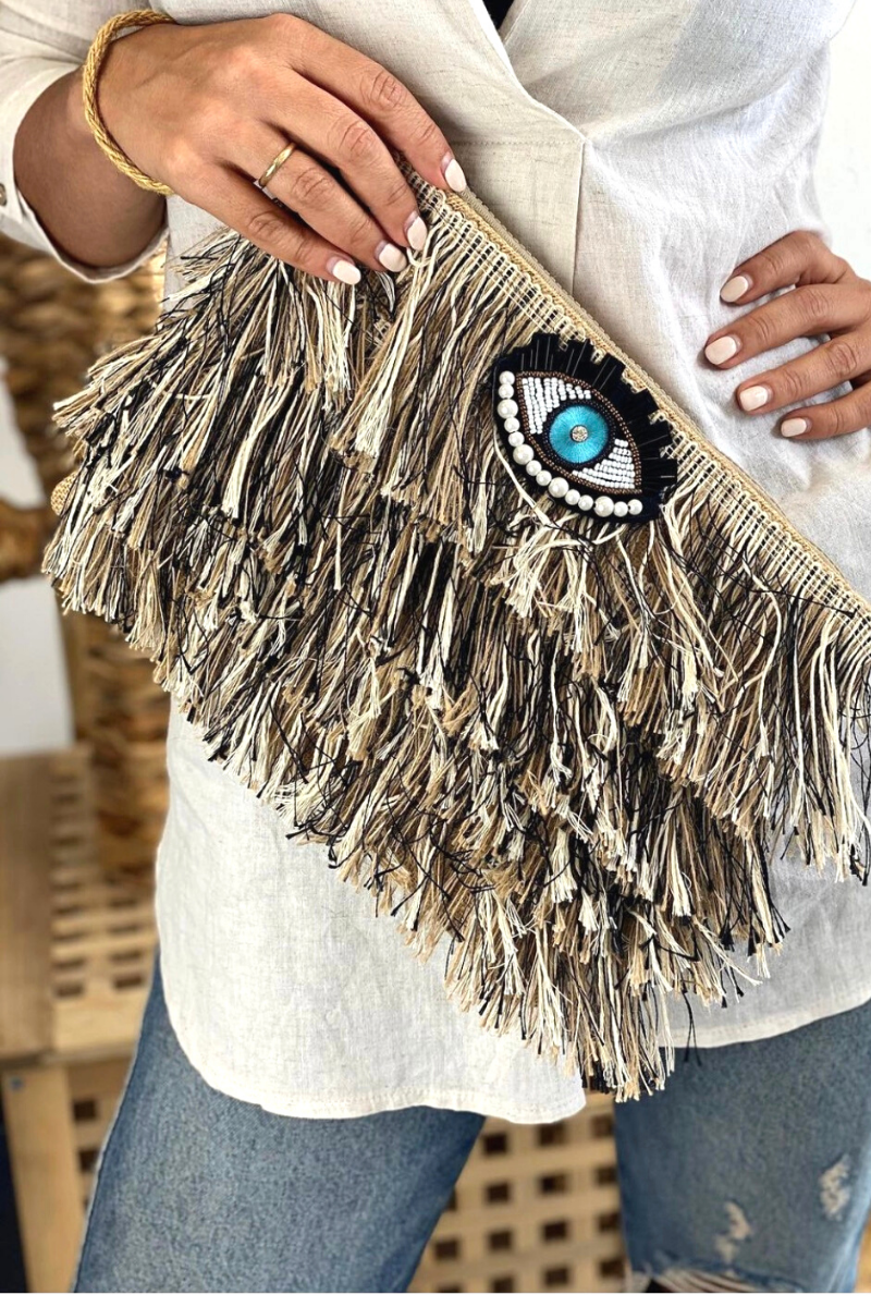 Fofi clutch brown