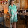Costa shirt dress, grønn m/print