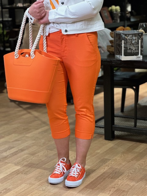 Kalea capri pants vermillion orange