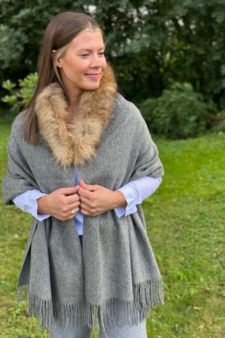 Sonja poncho grey