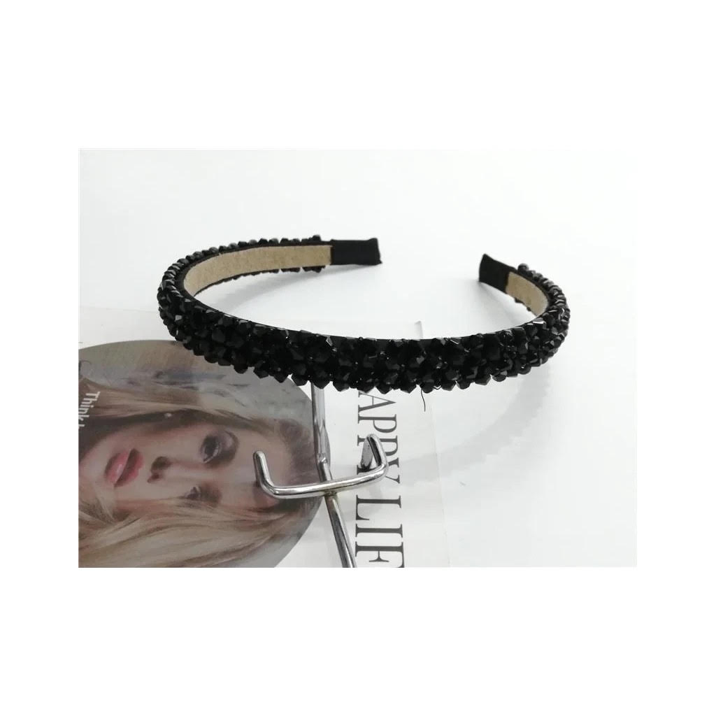 Hårbøyle m/strass, sort