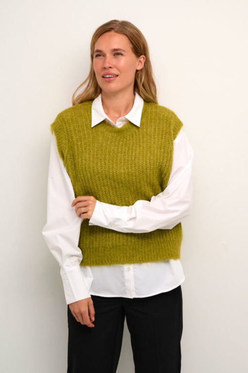 Kamira knit vest green moss