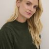 Karegina Turtleneck Pullover, Forest Night