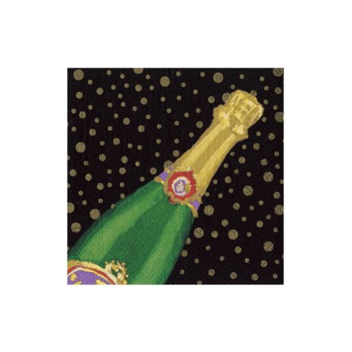 Napkin- Black Sparkling, Kaffe