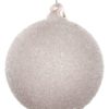 GLASS BALL MAT GREY SUGARED 8CM