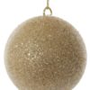 GLITTER BALL GOLD BEADED 8 CM