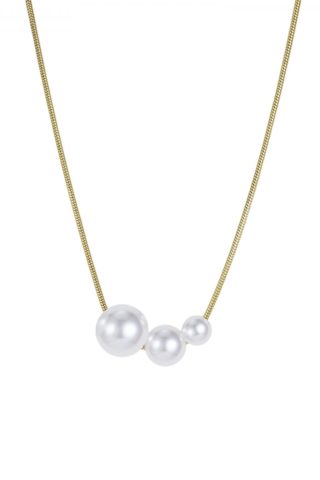 Brea pearl Short Necklace Gold