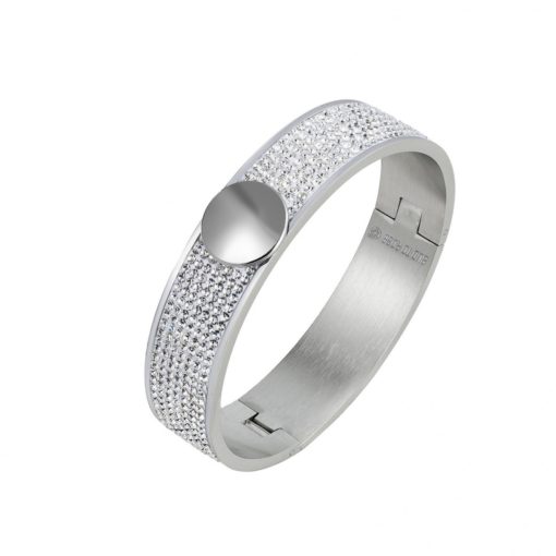 Capri crystal large bracelet silver
