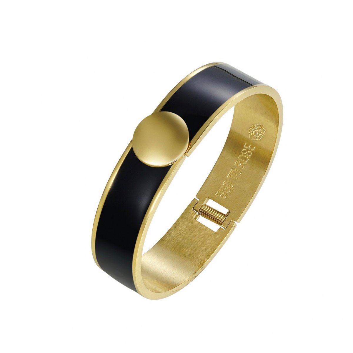 Capri enamelLarge Bracelet black/gold