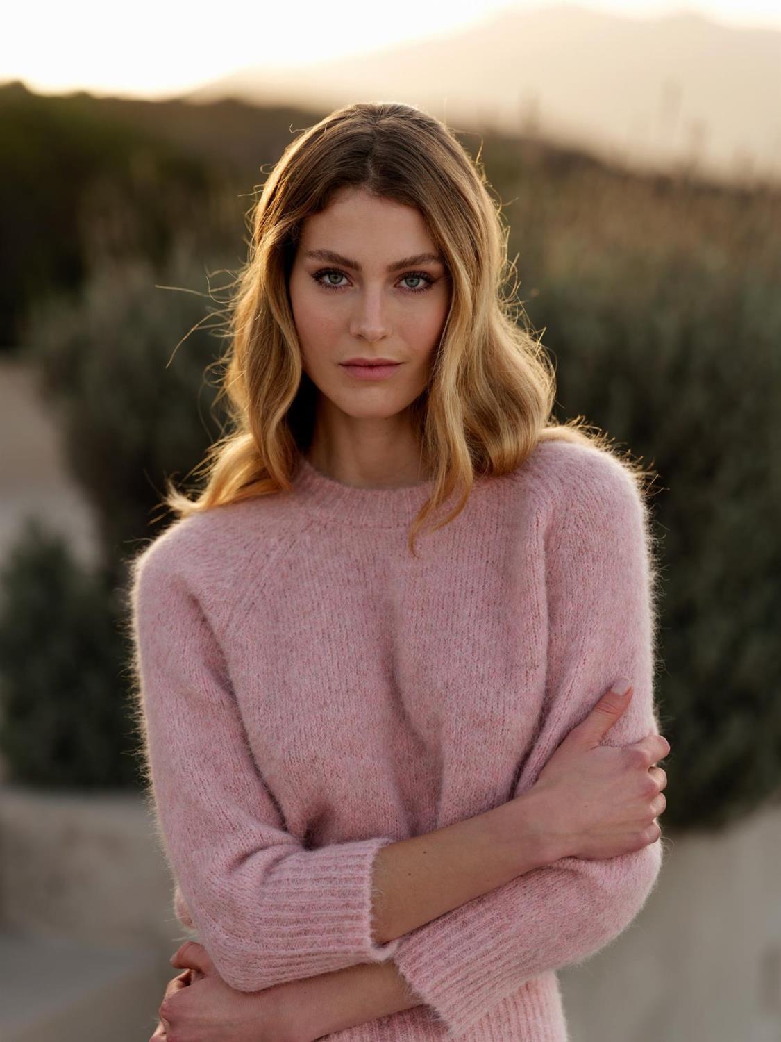 Bubble sweater, light pink