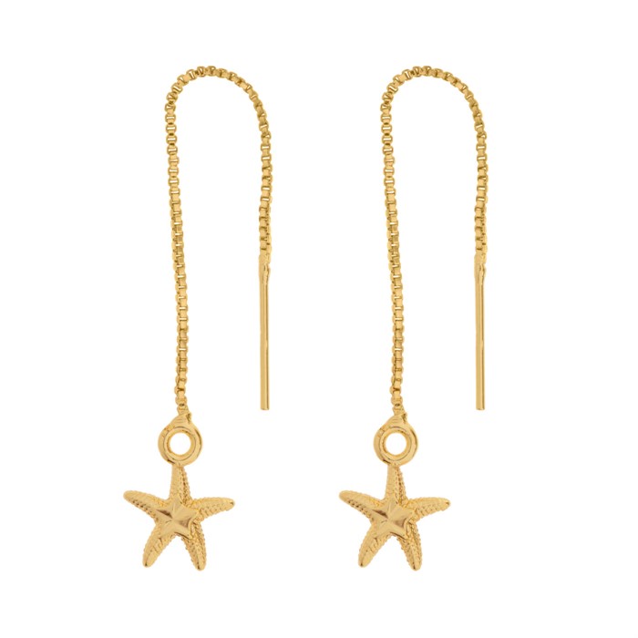 Signe-starfish chain earrings