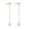 Estelle-pearl chain earrings stainless steel
