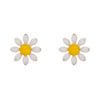Doris-Daisy flower enamel stud earrings