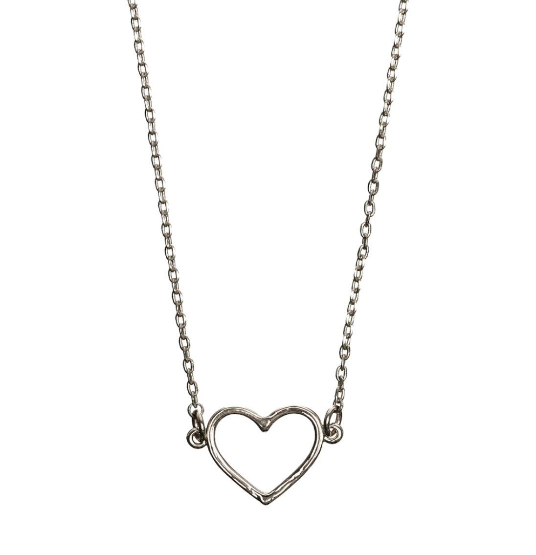Heart Outlined neclace silver
