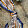 Stripe avlang skjerf,khaki/orange