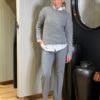 High waist trousers,Grey