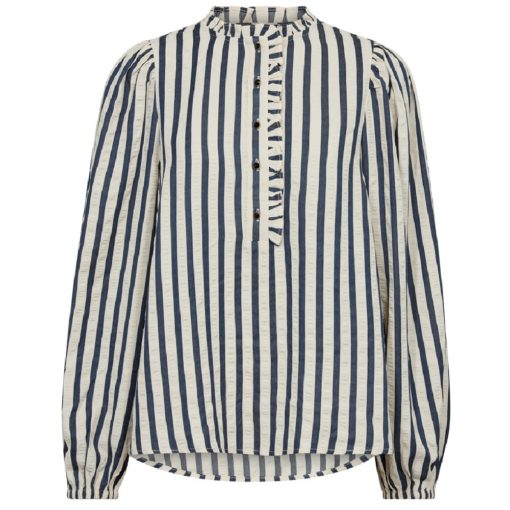 Fqnoto-blouse,off white/wintage indigo